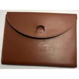 Disney Cruise Line Genuine Castaway Club Brown Leather Writing Pad *RARE